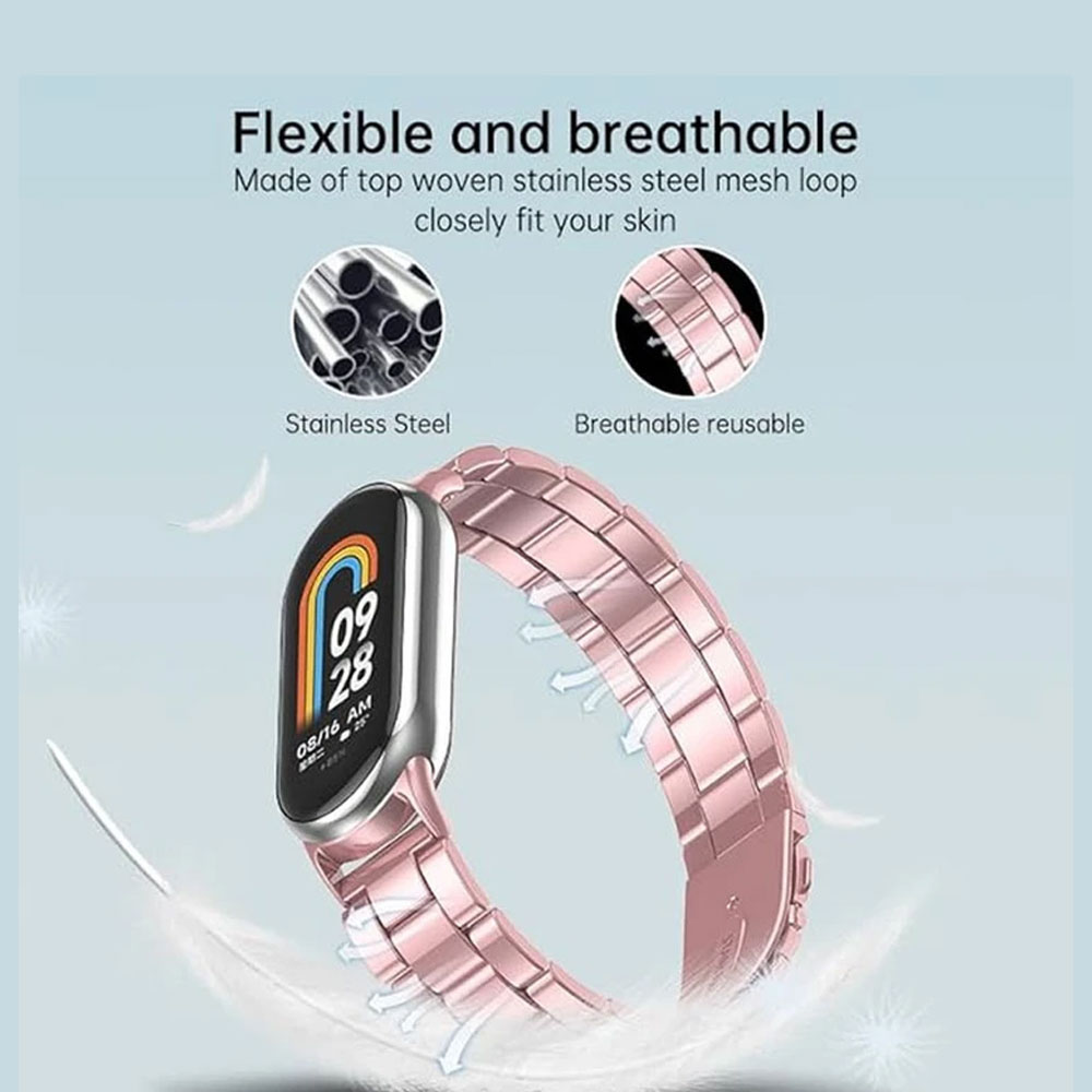 بند استیل 3Bead برای Mi Band 9 شیائومی