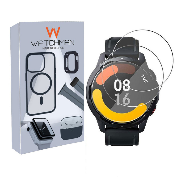 خرید محافظ صفحه نمایش شیشه ای واچ من مدل SH-WM مناسب برای ساعت هوشمند شیائومی WATCH S2 42 MM بسته دو عددی با کیفیت عالی از Zarvan