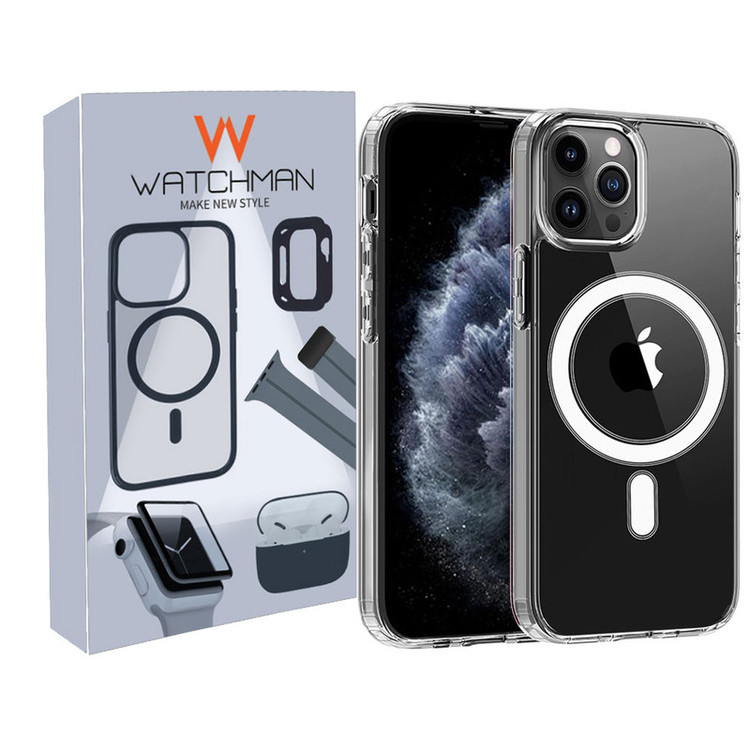 خرید کاور واچ من مدل Clear magsafe مناسب برای گوشی موبایل اپل iphone 11 Pro max با کیفیت عالی از Zarvan