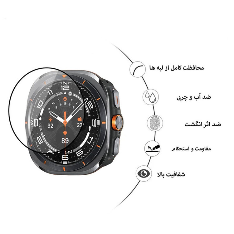 خرید گلس ساعت هوشمند سامسونگ Galaxy Watch Active 44mm / Active 2 44mm بسته دو عددی