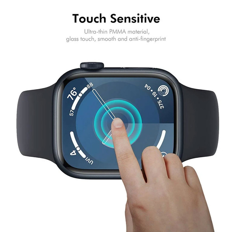 خرید محافظ صفحه نمایش نانو واچ من مدل pmma-WM مناسب برای اپل واچ سری 10 سایز 46 میلی متری بسته دو عددی با کیفیت عالی از Zarvan