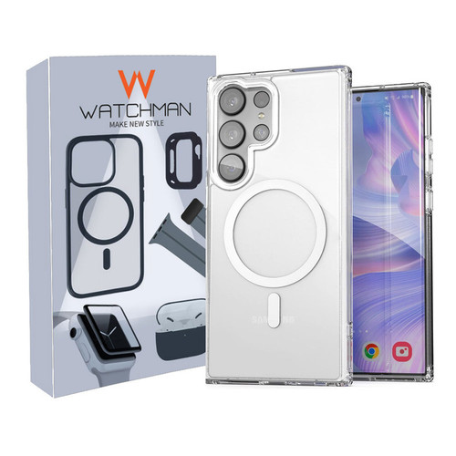 خرید کاور واچ من مدل Clear magsafe مناسب برای گوشی موبایل سامسونگ Galaxy S23 Fe با کیفیت عالی از Zarvan