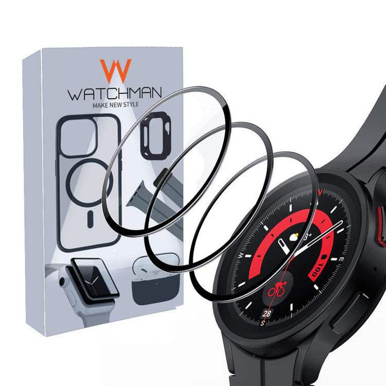 خرید محافظ صفحه نمایش نانو واچ من مدل pmma-WM مناسب برای ساعت هوشمند سامسونگ Galaxy Watch 4/5/6/7/fe سایز 40 میلی متری بسته سه عددی با کیفیت عالی از Zarvan