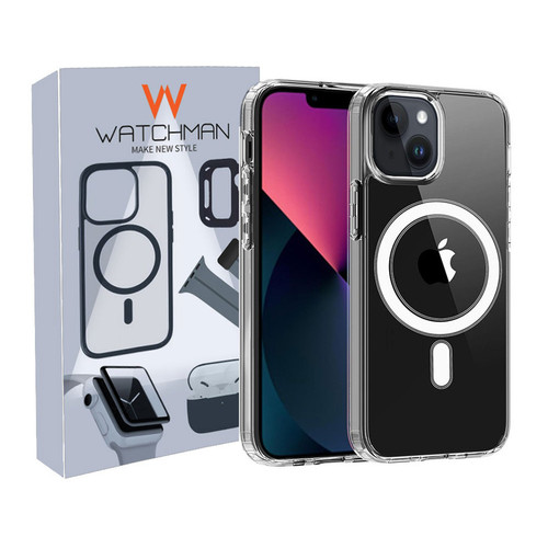 خرید کاور واچ من مدل Clear magsafe مناسب برای گوشی موبایل اپل iphone 13 / 14 با کیفیت عالی از Zarvan