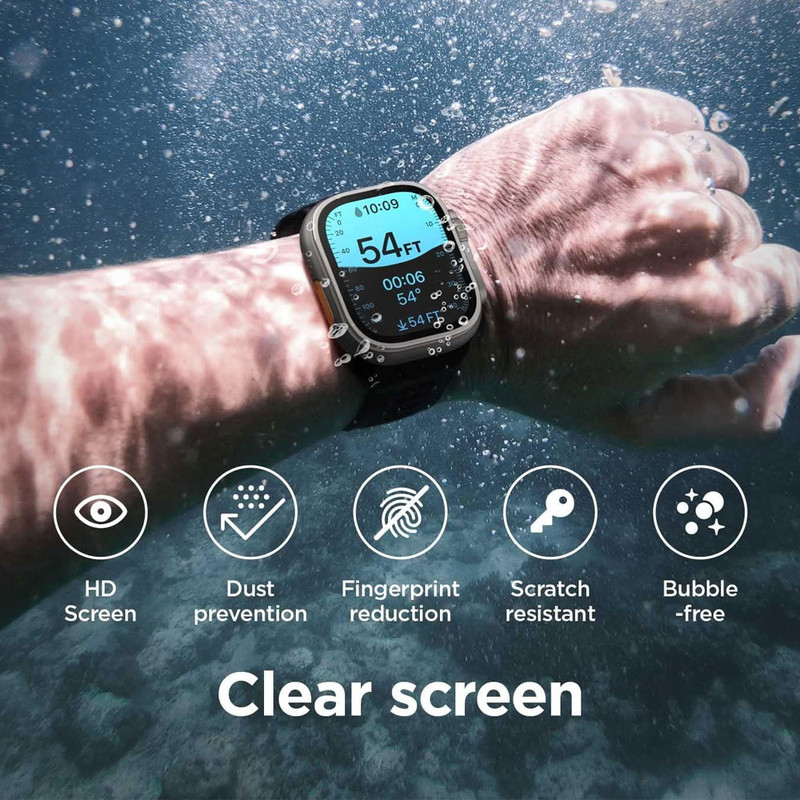 خرید محافظ صفحه نمایش شیشه ای واچ من مدل SH-WM مناسب برای ساعت هوشمند T800 ULTRA / T900 ULTRA / T1000 ULTRA / HK8 PRO / HK8 PRO MAX با کیفیت عالی از Zarvan