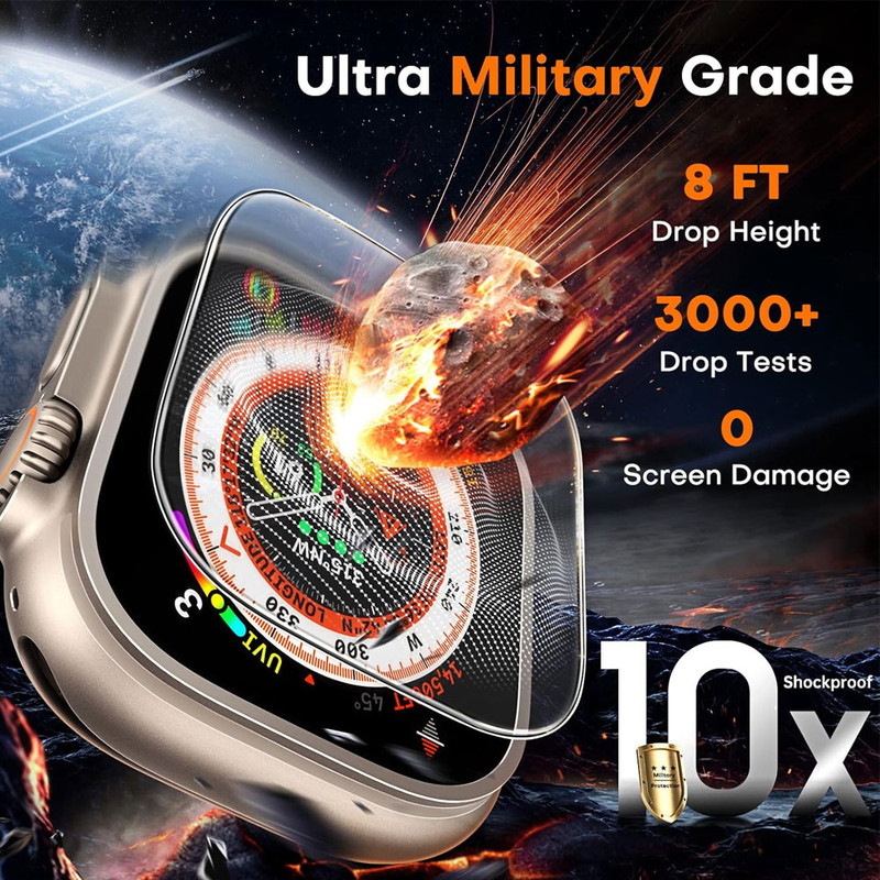 خرید محافظ صفحه نمایش شیشه ای واچ من مدل SH-WM مناسب برای ساعت هوشمند T800 ULTRA / T900 ULTRA / T1000 ULTRA / HK8 PRO / HK8 PRO MAX با کیفیت عالی از Zarvan