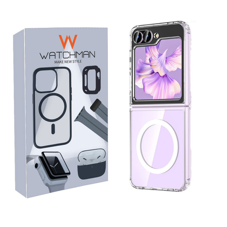 خرید کاور واچ من مدل Clear magsafe مناسب برای گوشی موبایل سامسونگ Galaxy Z Filip 6 با کیفیت عالی از Zarvan