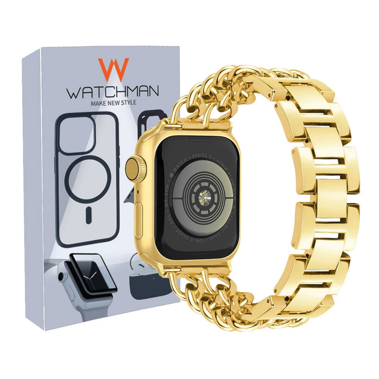 خرید بند واچ من Lux Cartier مناسب برای اپل واچ سری Se/1/2/3/4/5/6/7/8/9 سایز 40 میلی متری با کیفیت عالی از Zarvan