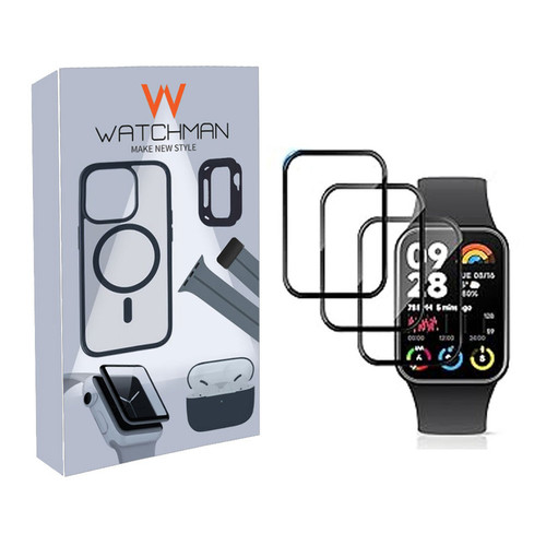 خرید محافظ صفحه نمایش نانو واچ من مدل pmma-WM مناسب برای ساعت هوشمند شیائومی mi band 8 pro بسته سه عددی با کیفیت عالی از Zarvan