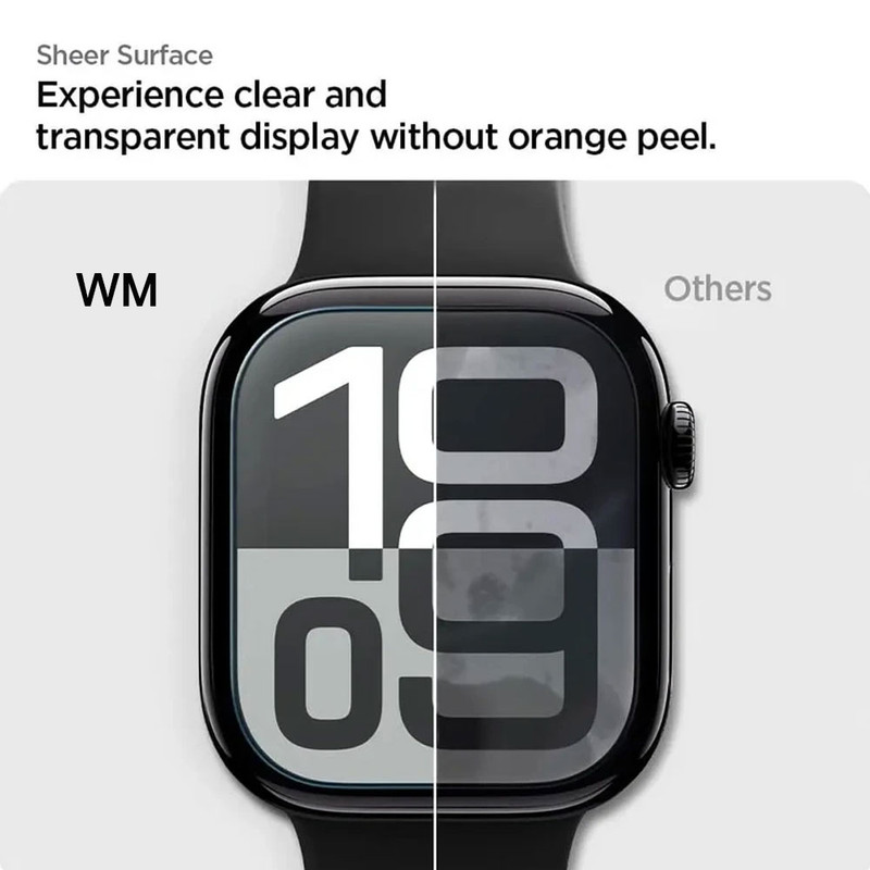 خرید محافظ صفحه نمایش نانو واچ من مدل pmma-WM مناسب برای اپل واچ سری 10 سایز 46 میلی متری با کیفیت عالی از Zarvan