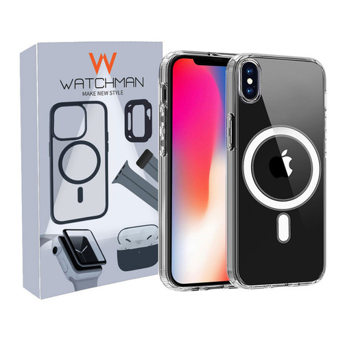 خرید کاور واچ من مدل Clear magsafe مناسب برای گوشی موبایل اپل iphone XSMAX با کیفیت عالی از Zarvan