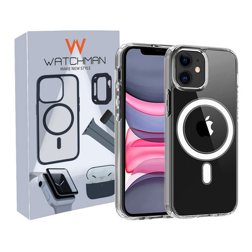 خرید کاور واچ من مدل Clear magsafe مناسب برای گوشی موبایل اپل iphone 11 با کیفیت عالی از Zarvan