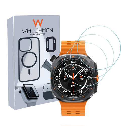 خرید محافظ صفحه نمایش شیشه ای واچ من مدل SH-WM مناسب برای ساعت هوشمند سامسونگ Galaxy Watch Ultra 47 mm بسته سه عددی با کیفیت عالی از Zarvan