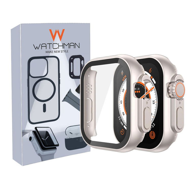 خرید : کاور واچ من مدل Full Cover مناسب برای اپل واچ Ultra / Ultra 2 49 mm به همراه محافظ صفحه نمایش با کیفیت عالی از Zarvan