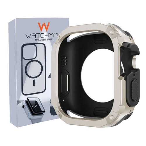 خرید کاور واچ من مدل Case Star مناسب برای اپل واچ سری Se/1/2/3/4/5/6/7/8/9/2021/2023/AluminumCase سایز 45 میلی متری با کیفیت عالی از Zarvan