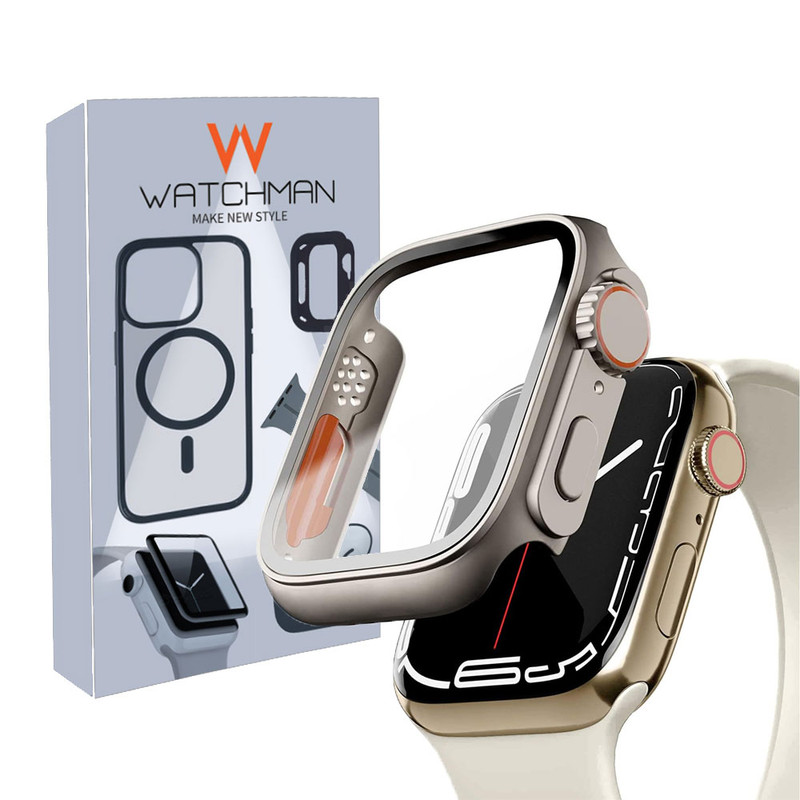 خرید کاور واچ من مدل Ultra Design مناسب برای اپل واچ سری SE/1/2/3/4/5/6/7/8/9/AluminumCase سایز 44 میلی متری با کیفیت عالی از Zarvan