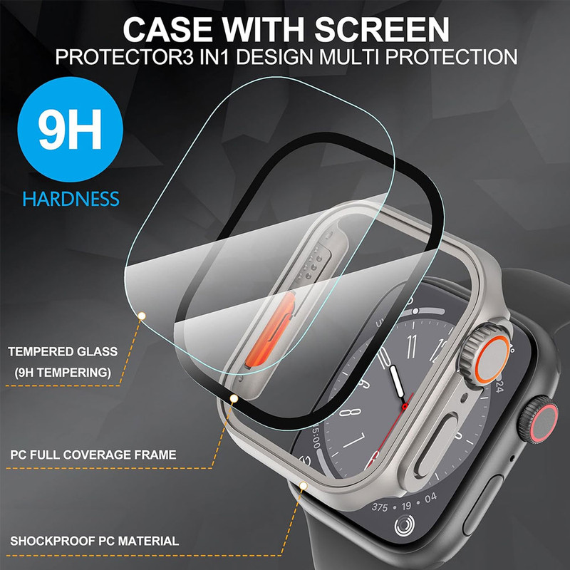 خرید کاور واچ من مدل Ultra Design مناسب برای اپل واچ سری SE/1/2/3/4/5/6/7/8/9/AluminumCase سایز 44 میلی متری با کیفیت عالی از Zarvan