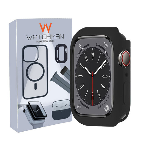 خرید کاور واچ من مدل silicon bumper مناسب برای اپل واچ سری se/1/2/3/4/5/6/7/8/9/2021/2023/aluminum case سایز 44 میلی متری با کیفیت عالی از Zarvan