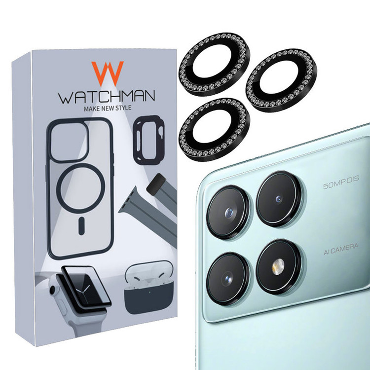 خرید محافظ لنز دوربین واچ من مدل رینگی نگین دار مناسب برای گوشی موبایل شیائومی Poco X6 Pro با کیفیت عالی از Zarvan