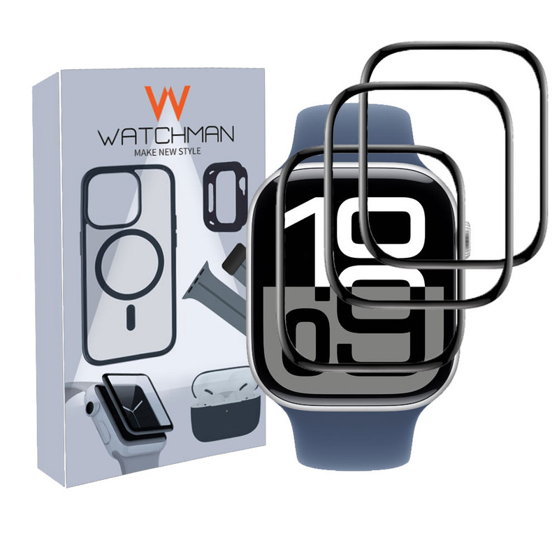 خرید محافظ صفحه نمایش نانو واچ من مدل pmma-WM مناسب برای اپل واچ سری 10 سایز 42 میلی متری بسته سه عددی با کیفیت عالی از Zarvan