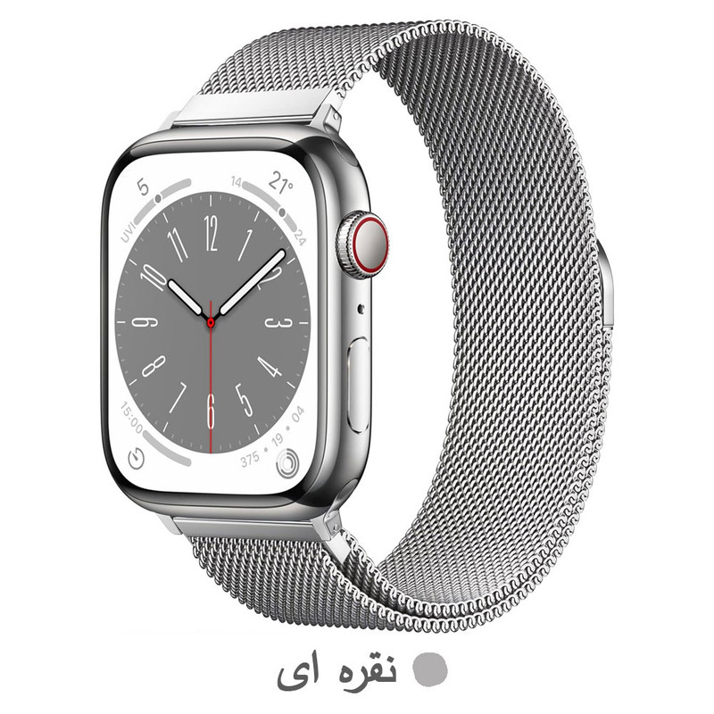 خرید بند واچ من مدل Milanese Magnetic مناسب برای اپل واچ سری 10 سایز 42 میلی متری با کیفیت عالی از Zarvan