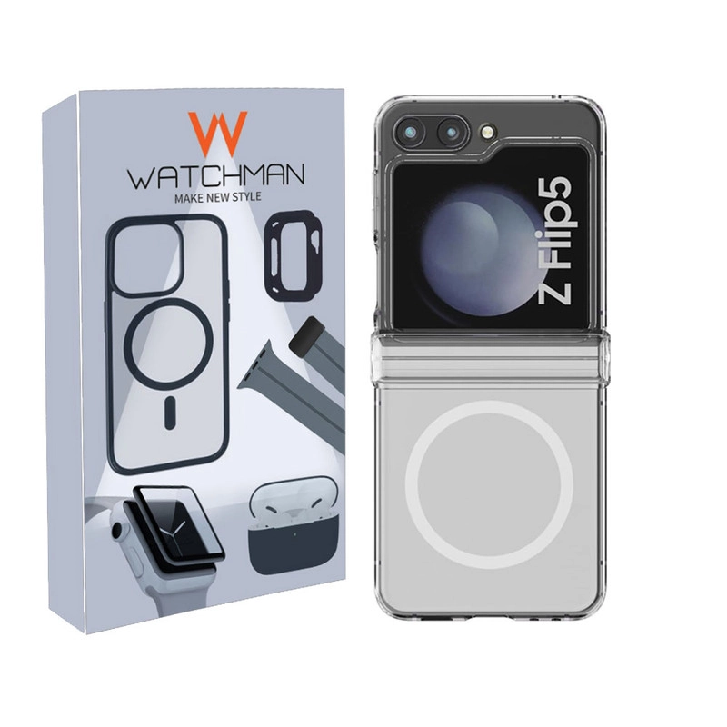 خرید کاور واچ من مدل Clear magsafe مناسب برای گوشی موبایل سامسونگ Galaxy Z Filip 5 با کیفیت عالی از Zarvan