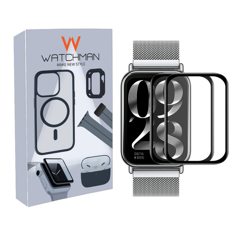خرید محافظ صفحه نمایش نانو واچ من مدل pmma-WM مناسب برای ساعت هوشمند شیائومی mi band 8 pro بسته دو عددی با کیفیت عالی از Zarvan