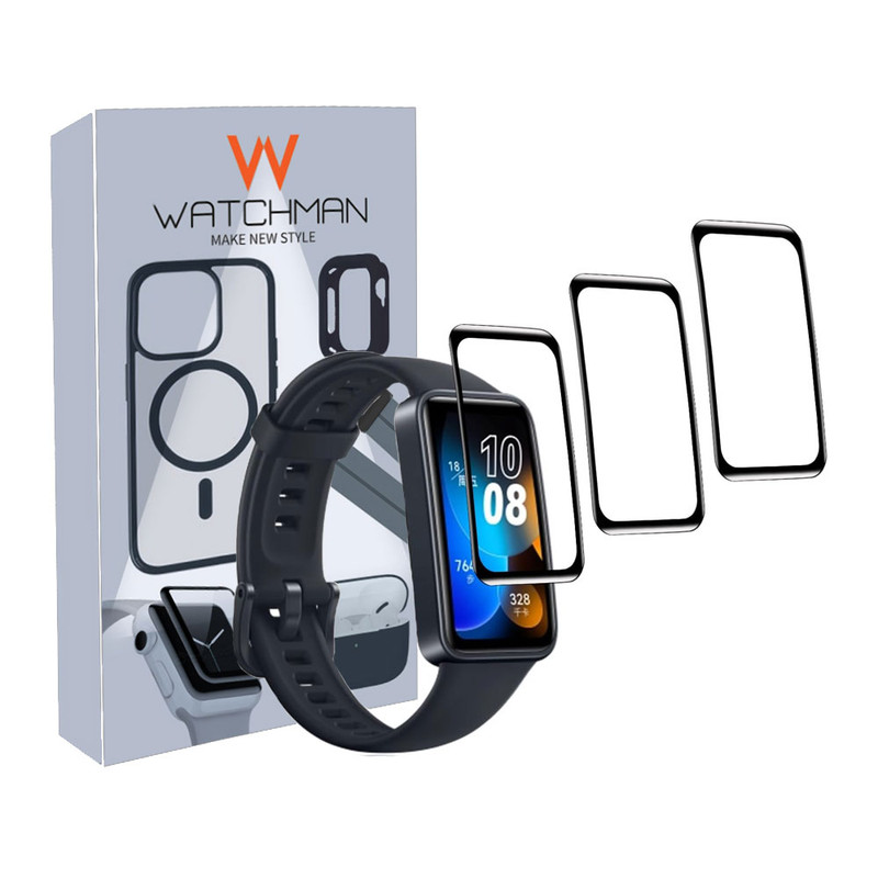 خرید محافظ صفحه نمایش نانو واچ من مدل pmma-WM مناسب برای ساعت هوشمند شیائومی Smart band 8 active بسته سه عددی با کیفیت عالی از Zarvan
