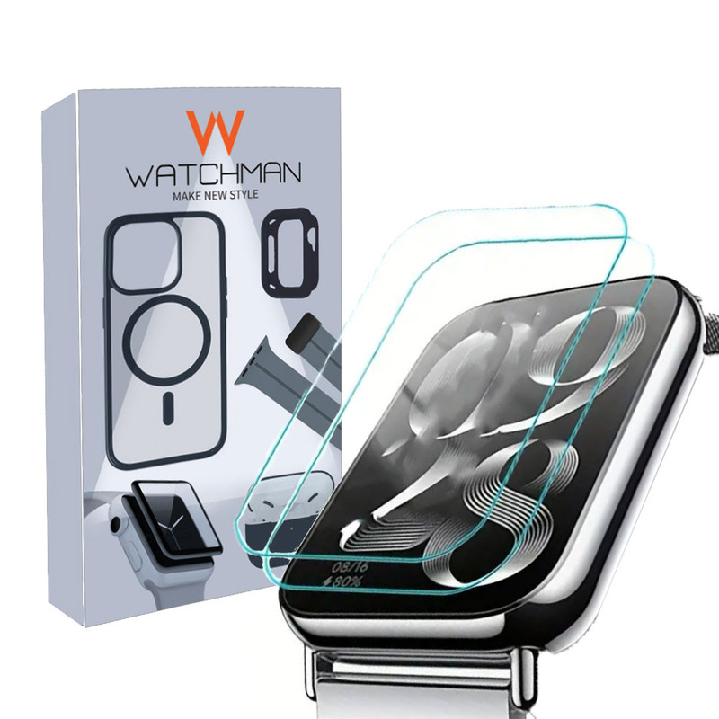 خرید محافظ صفحه نمایش شیشه ای واچ من مدل SH-WM مناسب برای ساعت هوشمند شیائومی mi band 8 pro بسته دو عددی با کیفیت عالی از Zarvan