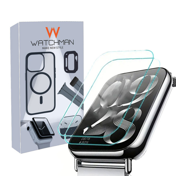خرید محافظ صفحه نمایش شیشه ای واچ من مدل SH-WM مناسب برای ساعت هوشمند شیائومی mi band 8 pro بسته دو عددی با کیفیت عالی از Zarvan