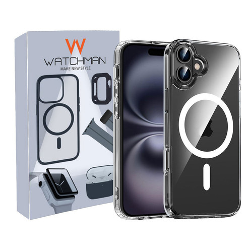 خرید کاور واچ من مدل Clear magsafe مناسب برای گوشی موبایل اپل iphone 16 با کیفیت عالی از Zarvan