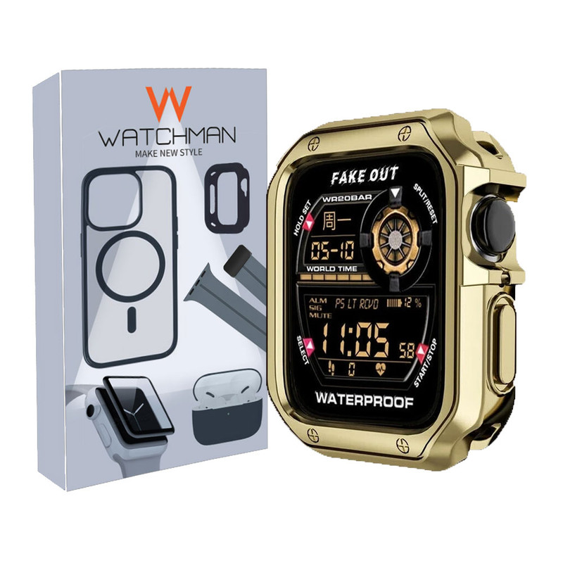 خرید کاور واچ من مدل lux-WM مناسب برای اپل واچ سری se/1/2/3/4/5/6/7/8/9/2021/2023/aluminumcase سایز 41 میلی متری با کیفیت عالی از Zarvan