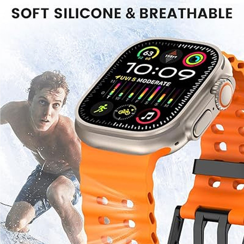 خرید بند واچ من مدل Marine Loop مناسب برای اپل واچ سری 10 سایز 46 میلی متری با کیفیت عالی از Zarvan