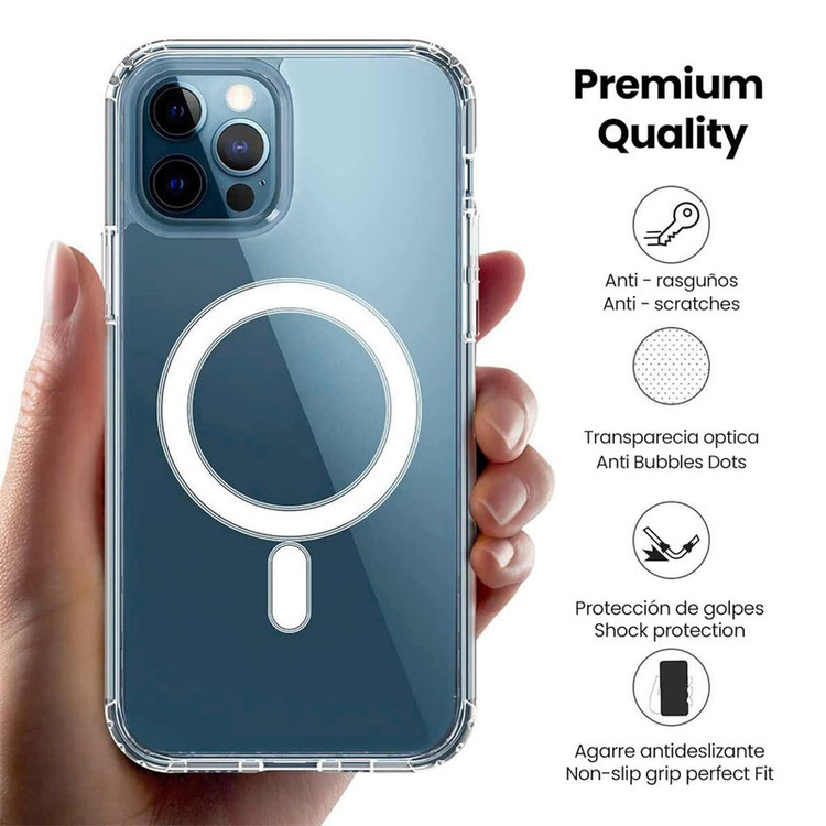 خرید قاب مگ سیف دار اصلی مدل Clear magsafe مناسب برای اپل آیفون iphone 15 Pro max