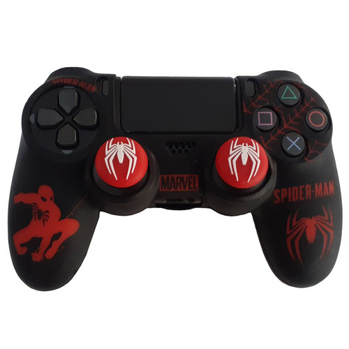 خرید محافظ دسته پلی استیشن ۴ مدل SUPER SPIDER به همراه روکش آنالوگ با کیفیت عالی از Zarvan