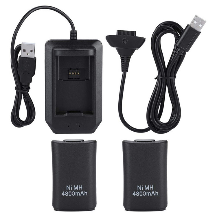 خرید باتری و شارژر دسته بازی ایکس باکس 360 مدل X-360 با کیفیت عالی از Zarvan