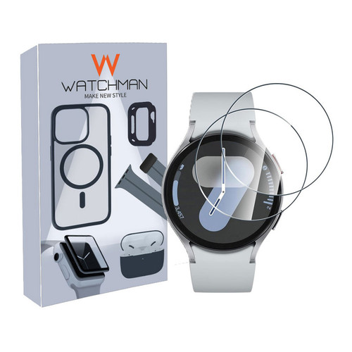 خرید محافظ صفحه نمایش شیشه ای واچ من مدل SH-WM مناسب برای ساعت هوشمند سامسونگ Galaxy Watch 4/5/6/7 سایز 44 میلی متری بسته دو عددی با کیفیت عالی از Zarvan