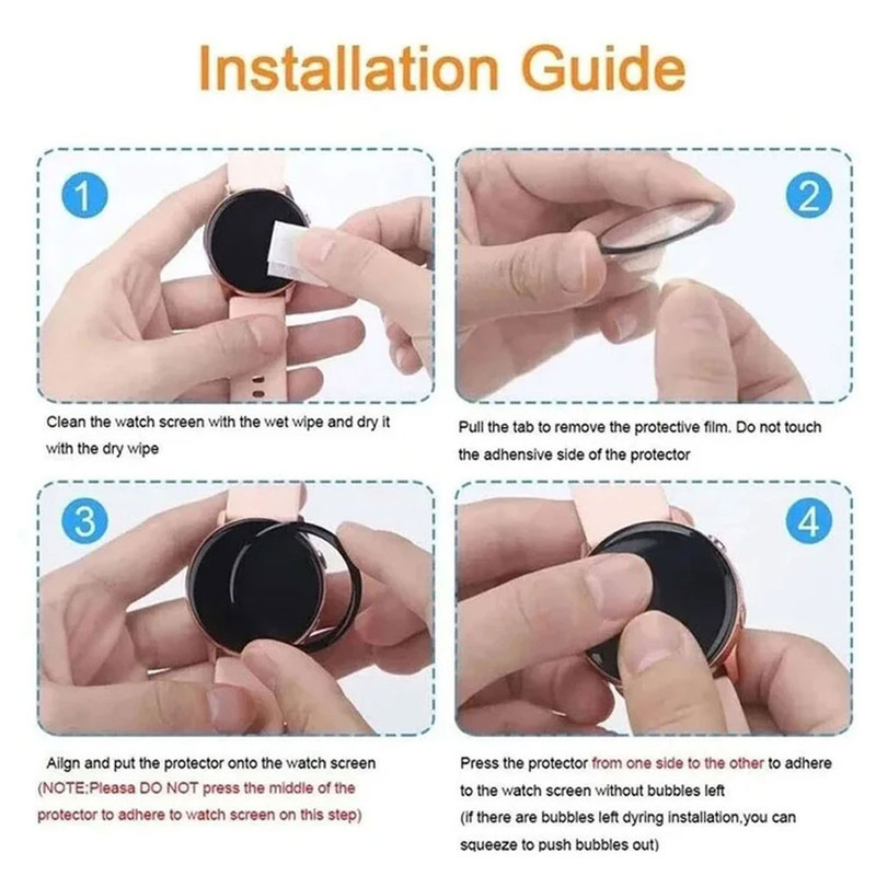 خرید محافظ صفحه نمایش شیشه ای واچ من مدل SH-WM مناسب برای ساعت هوشمند سامسونگ Galaxy Watch 4/5/6/7 سایز 44 میلی متری بسته دو عددی با کیفیت عالی از Zarvan