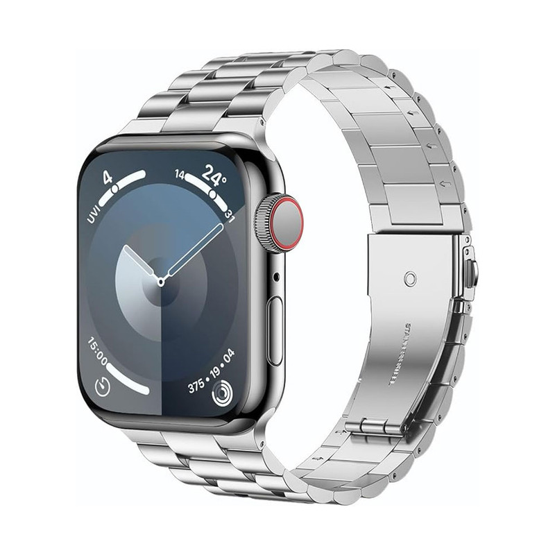 خرید بند واچ من مدل 3Bead Steel مناسب برای اپل واچ سری Se/1/2/3/4/5/6/7/8/9/AluminumCase سایز 41 میلی متری با کیفیت عالی از Zarvan
