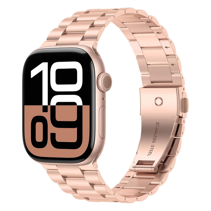 خرید بند واچ من مدل 3Bead Steel مناسب برای اپل واچ سری Se/1/2/3/4/5/6/7/8/9/AluminumCase سایز 41 میلی متری با کیفیت عالی از Zarvan