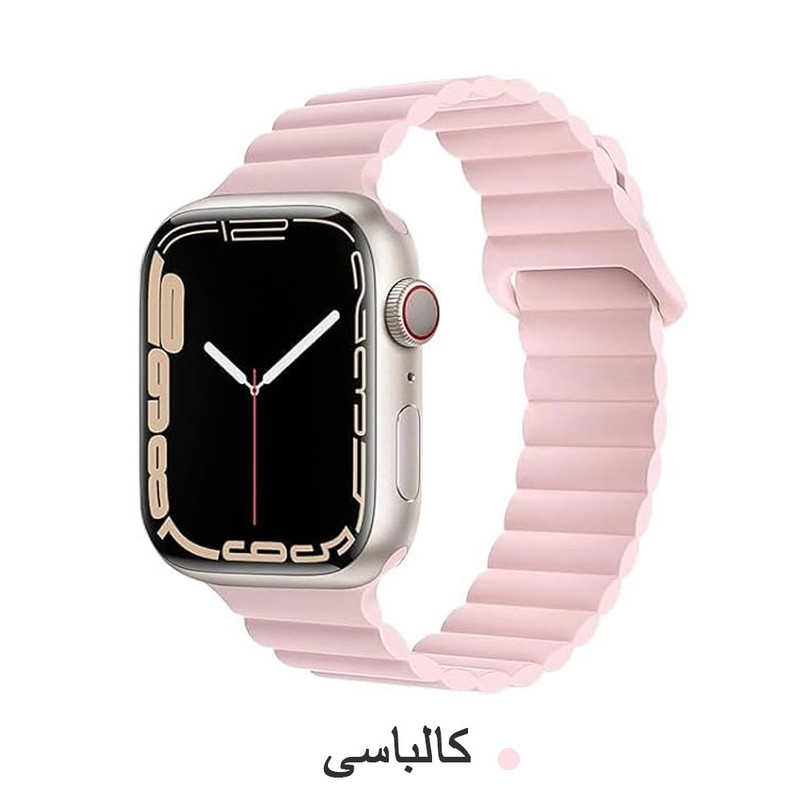 خرید بند واچ من مدل New Magnet مناسب برای اپل واچ سری Se/1/2/3/4/5/6/7/8/9/AluminumCase سایز 41/40/38 میلی متری با کیفیت عالی از Zarvan