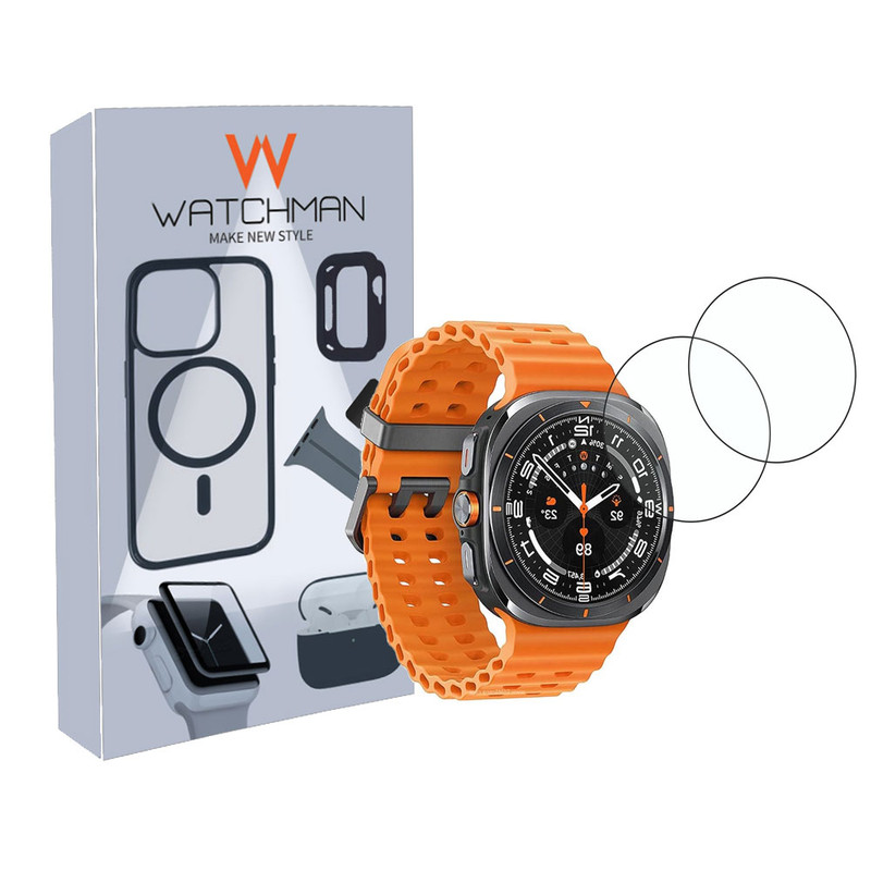 خرید محافظ صفحه نمایش شیشه ای واچ من مدل SH-WM مناسب برای ساعت هوشمند سامسونگ Galaxy watch Ultar 47 mm بسته دو عددی با کیفیت عالی از Zarvan