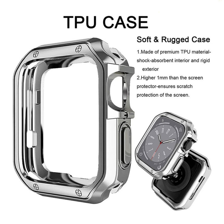 کاور واچ من مدل lux-WM مناسب برای اپل واچ سری se/1/2/3/4/5/6/7/8/9/2021/2023/AluminumCase سایز 44 میلی متری
