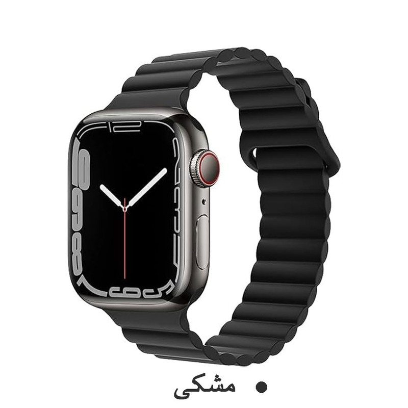 خرید بند واچ من مدل New Magnet مناسب برای اپل واچ سری Se/1/2/3/4/5/6/7/8/9/AluminumCase سایز 42/44/45 میلی متری با کیفیت عالی از Zarvan