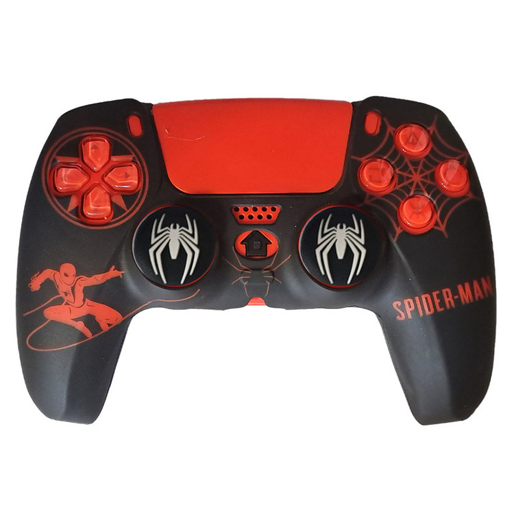 خرید محافظ دسته بازی پلی استیشن 5 مدل Spiderman PS5422 به همراه روکش آنالوگ با کیفیت عالی از Zarvan