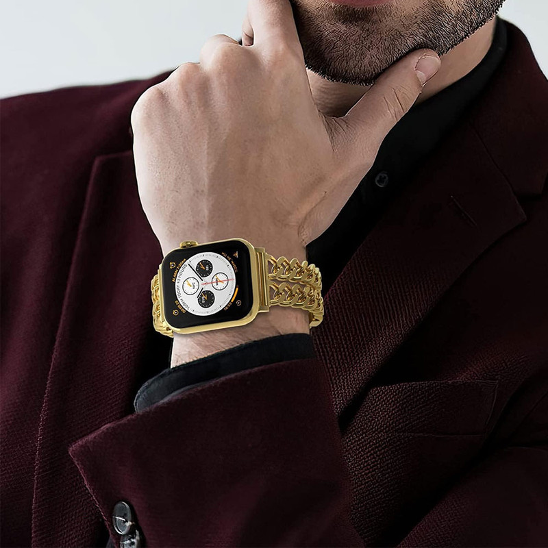 خرید بند واچ من مدل Cartier مناسب برای اپل واچ سری Se/1/2/3/4/5/6/7/8/9/2023/AluminumCase سایز 42 میلی متری با کیفیت عالی از Zarvan