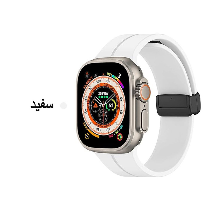 خرید بند واچ من مدل silicone magnet مناسب برای اپل واچ سری Se/1/2/3/4/5/6/7/8/9/AluminumCase سایز 44 میلی متری با کیفیت عالی از Zarvan