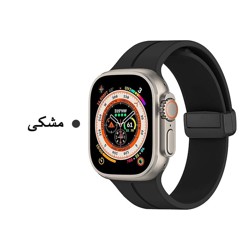 خرید بند واچ من مدل silicone magnet مناسب برای اپل واچ سری Se/1/2/3/4/5/6/7/8/9/AluminumCase سایز 44 میلی متری با کیفیت عالی از Zarvan