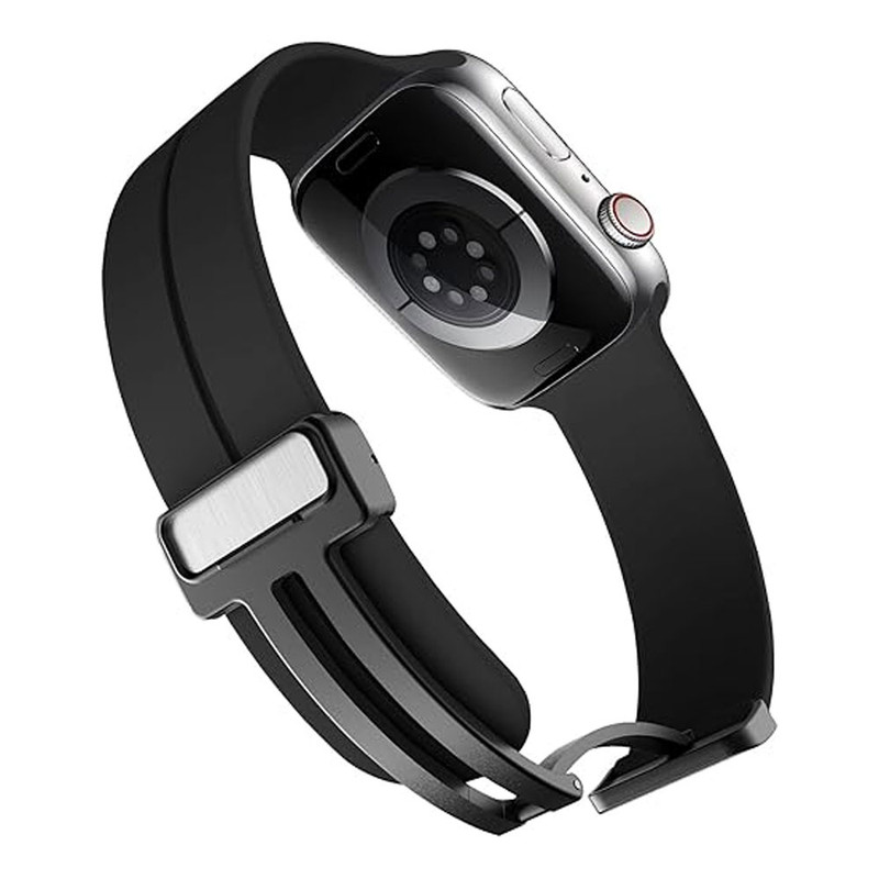 خرید بند واچ من مدل silicone magnet مناسب برای اپل واچ سری Se/1/2/3/4/5/6/7/8/9/AluminumCase سایز 44 میلی متری با کیفیت عالی از Zarvan