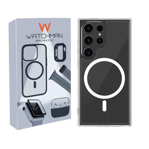 خرید کاور واچ من مدل Clear magsafe مناسب برای گوشی موبایل سامسونگ Galaxy S24 Ultra با کیفیت عالی از Zarvan